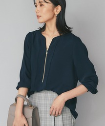他と差がつくファスナーデザイン/フロントファスナーブラウス