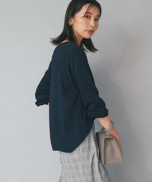 RIVE DROITE(リヴドロワ)の「他と差がつくファスナーデザイン/フロントファスナーブラウス(シャツ/ブラウス・レディース・ネイビー/ブラウン/アイボリー・FREE)」の18枚目の写真