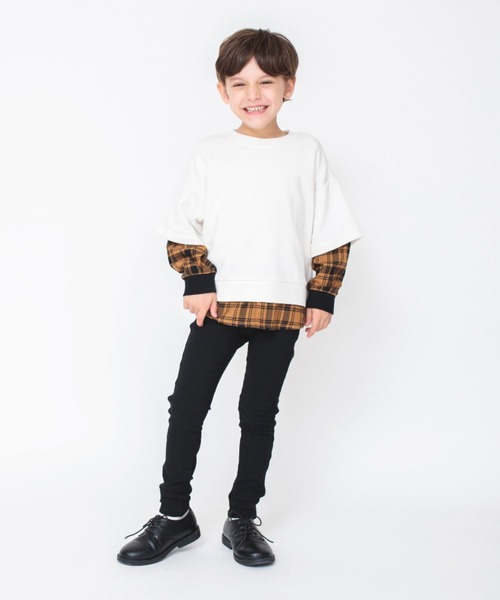 BRANSHES（ブランシェス）の「【ユニ/プレミアムストレッチ】裏起毛ツイルロングパンツ（チノパンツ・キッズ・ベージュ/ラベンダー/ライトグレー/オフホワイト/グレー/ブラック・90/100/150/140/120/110/130/160）」の10枚目の写真