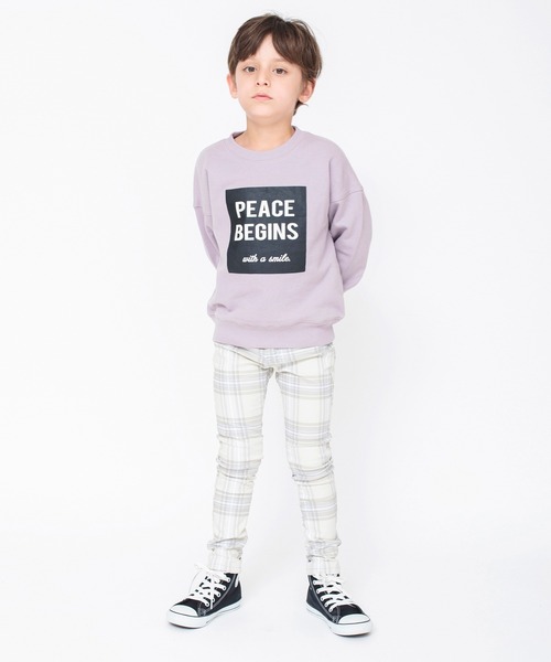 BRANSHES（ブランシェス）の「【ユニ/プレミアムストレッチ】裏起毛ツイルロングパンツ（チノパンツ・キッズ・ベージュ/ラベンダー/ライトグレー/オフホワイト/グレー/ブラック・90/100/150/140/120/110/130/160）」の12枚目の写真