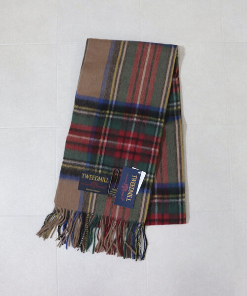 TWEED MILL（ツイードミル）の「【TWEEDMILL/ツィードミル】ウールチェックストール 48（ストール/ショール・レディース・ブルー系その他/ブラック系その他3/ブラック系その他/レッド系その他/ベージュ系その他・FREE）」の7枚目の写真