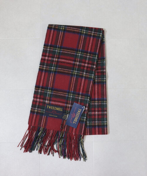 TWEED MILL（ツイードミル）の「【TWEEDMILL/ツィードミル】ウールチェックストール 48（ストール/ショール・レディース・ブルー系その他/ブラック系その他3/ブラック系その他/レッド系その他/ベージュ系その他・FREE）」の8枚目の写真
