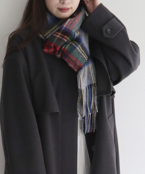 TWEED MILL（ツイードミル）の「【TWEEDMILL/ツィードミル】ウールチェックストール 48（ストール/ショール・レディース・ブルー系その他/ブラック系その他3/ブラック系その他/レッド系その他/ベージュ系その他・FREE）」の13枚目の写真