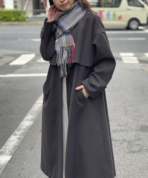 TWEED MILL（ツイードミル）の「【TWEEDMILL/ツィードミル】ウールチェックストール 48（ストール/ショール・レディース・ブルー系その他/ブラック系その他3/ブラック系その他/レッド系その他/ベージュ系その他・FREE）」の18枚目の写真