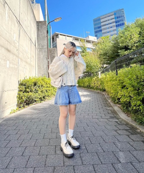 Figments（フィグメンツ）の「ショートダメージニット（ニット/セーター・レディース・ブラック/アイボリー・FREE）」の10枚目の写真