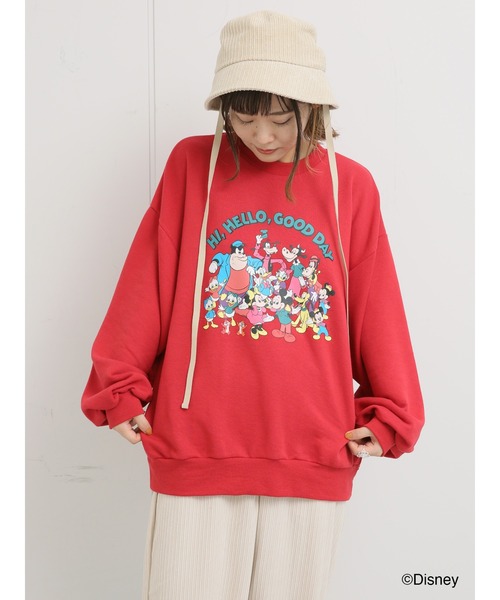 ehka sopo(エヘカソポ)の「【Disney】ミッキー/プリントスウェット(スウェット・レディース・オフホワイト/ブラック/レッド・フリ-)」の3枚目の写真