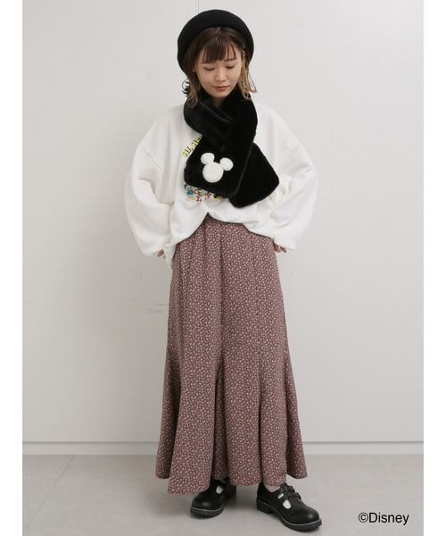 ehka sopo(エヘカソポ)の「【Disney】ミッキー/プリントスウェット(スウェット・レディース・オフホワイト/ブラック/レッド・フリ-)」の4枚目の写真