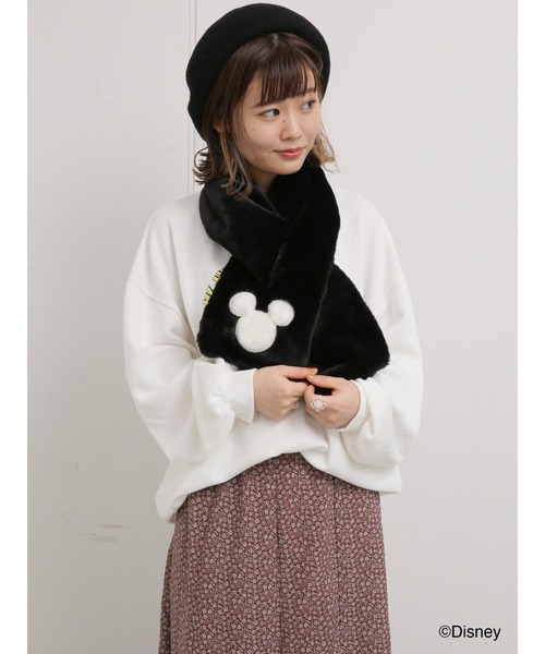 ehka sopo(エヘカソポ)の「【Disney】ミッキー/プリントスウェット(スウェット・レディース・オフホワイト/ブラック/レッド・フリ-)」の5枚目の写真