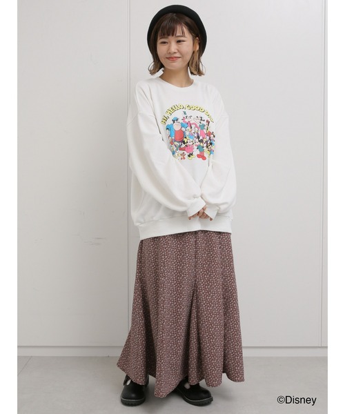 ehka sopo(エヘカソポ)の「【Disney】ミッキー/プリントスウェット(スウェット・レディース・オフホワイト/ブラック/レッド・フリ-)」の7枚目の写真