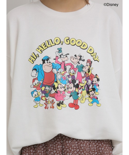 ehka sopo(エヘカソポ)の「【Disney】ミッキー/プリントスウェット(スウェット・レディース・オフホワイト/ブラック/レッド・フリ-)」の11枚目の写真