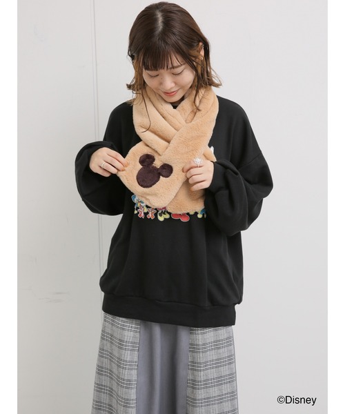 ehka sopo(エヘカソポ)の「【Disney】ミッキー/プリントスウェット(スウェット・レディース・オフホワイト/ブラック/レッド・フリ-)」の13枚目の写真