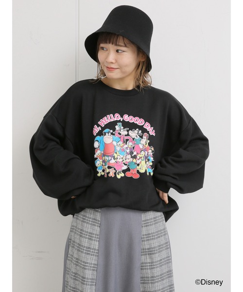 ehka sopo(エヘカソポ)の「【Disney】ミッキー/プリントスウェット(スウェット・レディース・オフホワイト/ブラック/レッド・フリ-)」の18枚目の写真