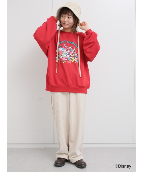 ehka sopo(エヘカソポ)の「【Disney】ミッキー/プリントスウェット(スウェット・レディース・オフホワイト/ブラック/レッド・フリ-)」の22枚目の写真