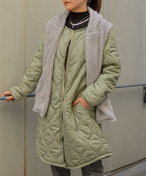 styiro（スタイロ）の「ボアベスト（ベスト・レディース・ブラック/グレー/オフホワイト・FREE）」の15枚目の写真