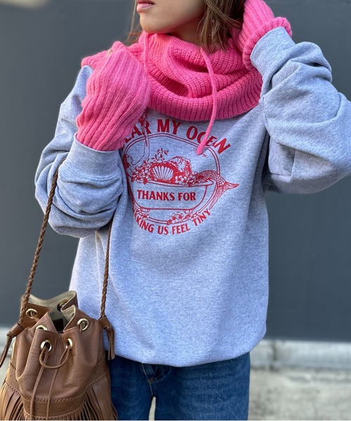 mi via loca（ミヴィアロカ）の「【セット】ウール混バラクラバ&アームウォーマーSET（ネックウォーマー/スヌード・レディース・オレンジ/マスタード/グリーン/ブラウン/ブルー/グレー/ピンク・FREE）」の6枚目の写真