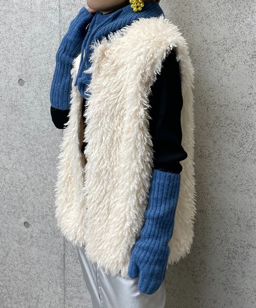 mi via loca（ミヴィアロカ）の「【セット】ウール混バラクラバ&アームウォーマーSET（ネックウォーマー/スヌード・レディース・オレンジ/マスタード/グリーン/ブラウン/ブルー/グレー/ピンク・FREE）」の18枚目の写真