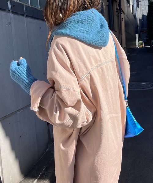 mi via loca（ミヴィアロカ）の「【セット】ウール混バラクラバ&アームウォーマーSET（ネックウォーマー/スヌード・レディース・オレンジ/マスタード/グリーン/ブラウン/ブルー/グレー/ピンク・FREE）」の8枚目の写真