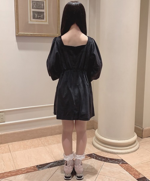 Swankiss（スワンキス）の「KJ velour lace O/P（ワンピース・レディース・ブラック/ピンク/ボルドー・FREE）」の6枚目の写真