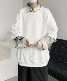 【FVLMEN】fake layered sweat pullover/フェイクレイヤード スウェット プルオーバー