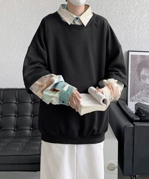 【FVLMEN】fake layered sweat pullover/フェイクレイヤード スウェット プルオーバー