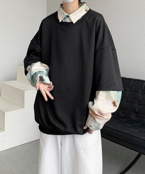 FVLMEN(フルメン)の「【FVLMEN】fake layered sweat pullover/フェイクレイヤード スウェット プルオーバー(スウェット・メンズ・ホワイト/グリーン/ブラック・MEDIUM/LARGE/X-LARGE)」の22枚目の写真