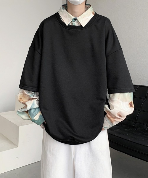 FVLMEN(フルメン)の「【FVLMEN】fake layered sweat pullover/フェイクレイヤード スウェット プルオーバー(スウェット・メンズ・ホワイト/グリーン/ブラック・MEDIUM/LARGE/X-LARGE)」の12枚目の写真