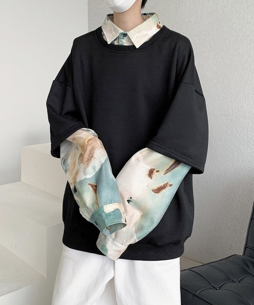 FVLMEN(フルメン)の「【FVLMEN】fake layered sweat pullover/フェイクレイヤード スウェット プルオーバー(スウェット・メンズ・ホワイト/グリーン/ブラック・MEDIUM/LARGE/X-LARGE)」の19枚目の写真