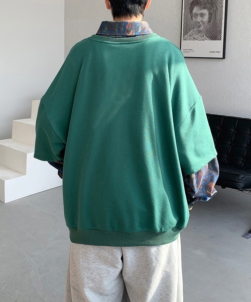 FVLMEN(フルメン)の「【FVLMEN】fake layered sweat pullover/フェイクレイヤード スウェット プルオーバー(スウェット・メンズ・ホワイト/グリーン/ブラック・MEDIUM/LARGE/X-LARGE)」の13枚目の写真