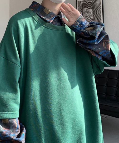 FVLMEN(フルメン)の「【FVLMEN】fake layered sweat pullover/フェイクレイヤード スウェット プルオーバー(スウェット・メンズ・ホワイト/グリーン/ブラック・MEDIUM/LARGE/X-LARGE)」の20枚目の写真