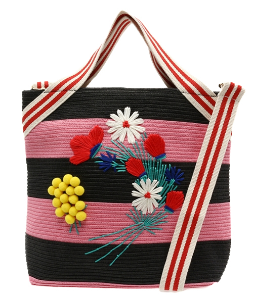 tsumori chisato CARRY(ツモリチサトキャリー)の「ストローブーケ ショルダーバッグ(ショルダーバッグ・レディース・ブルー/ピンク・FREE)」の2枚目の写真
