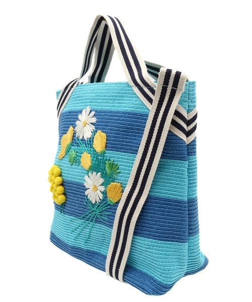 tsumori chisato CARRY(ツモリチサトキャリー)の「ストローブーケ ショルダーバッグ(ショルダーバッグ・レディース・ブルー/ピンク・FREE)」の3枚目の写真