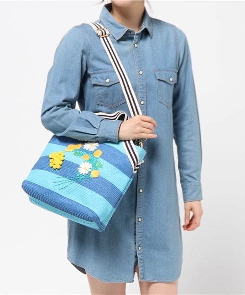 tsumori chisato CARRY(ツモリチサトキャリー)の「ストローブーケ ショルダーバッグ(ショルダーバッグ・レディース・ブルー/ピンク・FREE)」の12枚目の写真