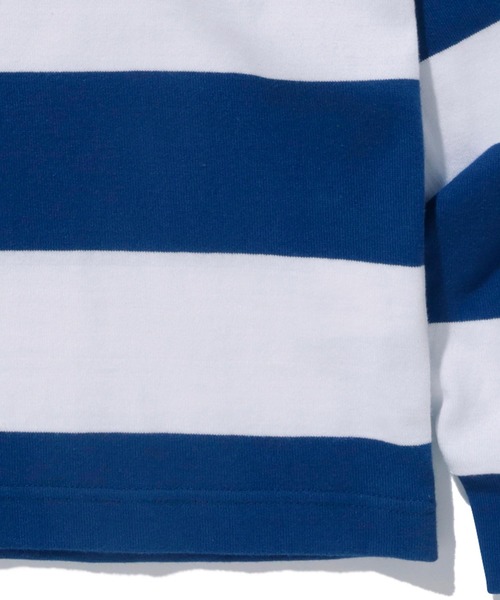 XLARGE（エクストララージ）の「EMBLEM STRIPED RUGBY SHIRT