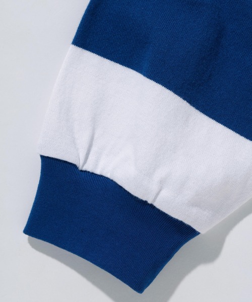 XLARGE（エクストララージ）の「EMBLEM STRIPED RUGBY SHIRT