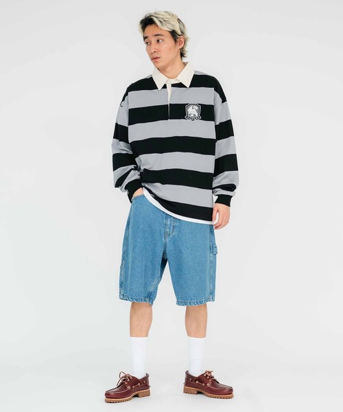 【新品未使用】XLARGE EMBLEM STRIPED RUGBY SHIRT 楽天市場】XLARGE エクストララージ シャツ EMBLEM STRIPED