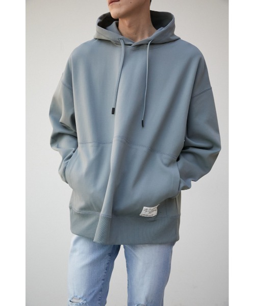 AZUL by moussy(アズールバイマウジー)の「COMFORTABLE PONTE HOODIE/コンフォータブルポンチフーディー(パーカー・メンズ・ホワイト/ライトブルー/ベージュ/グレー・FREE)」の3枚目の写真