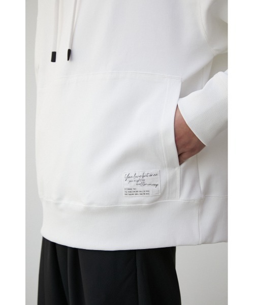 AZUL by moussy(アズールバイマウジー)の「COMFORTABLE PONTE HOODIE/コンフォータブルポンチフーディー(パーカー・メンズ・ホワイト/ライトブルー/ベージュ/グレー・FREE)」の9枚目の写真