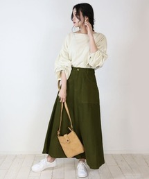 atONE ロングベイカースカート