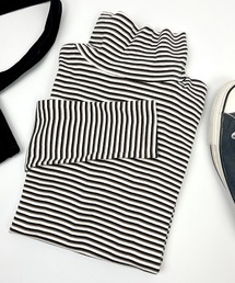 MILLER（ミラー）の「【Robert P. Miller】パネルリブ タートルネック ロングスリーブTシャツ 834C（Tシャツ/カットソー）」