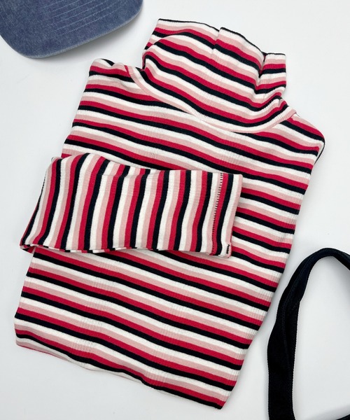 MILLER(ミラー)の「【Robert P. Miller】パネルリブ タートルネック ロングスリーブTシャツ 834C(Tシャツ/カットソー・レディース・ブラック×ホワイト/ブラック×ピンク/オリーブ×ブラック/グレー/オフホワイト/ホワイト×ブラック/ブラック/グレー系その他/ブラウン系その他/ブラック×グレー/ブルー系その他/レッド系その他・FREE)」の12枚目の写真