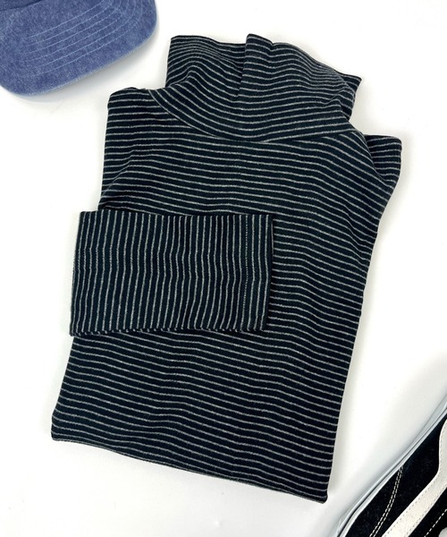 MILLER(ミラー)の「【Robert P. Miller】パネルリブ タートルネック ロングスリーブTシャツ 834C(Tシャツ/カットソー・レディース・ブラック×ホワイト/ブラック×ピンク/オリーブ×ブラック/グレー/オフホワイト/ホワイト×ブラック/ブラック/グレー系その他/ブラウン系その他/ブラック×グレー/ブルー系その他/レッド系その他・FREE)」の4枚目の写真