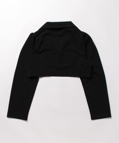 LATINA（ラティーナ）の「カットジョーゼットショートジャケット（その他アウター・レディース・グレイッシュベージュ/ブラック・FREE）」の4枚目の写真