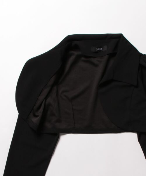 LATINA（ラティーナ）の「カットジョーゼットショートジャケット（その他アウター・レディース・グレイッシュベージュ/ブラック・FREE）」の3枚目の写真