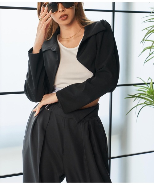 LATINA（ラティーナ）の「カットジョーゼットショートジャケット（その他アウター・レディース・グレイッシュベージュ/ブラック・FREE）」の17枚目の写真