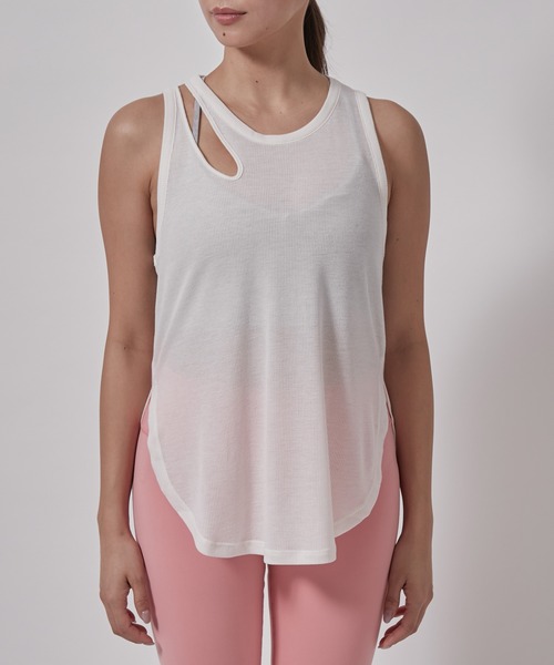 Alo Yoga（アロヨガ）の「【alo】Ribbed Peak Tank リブピークタンク（チューブトップ）」 - WEAR