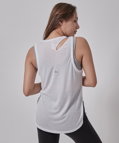 Alo Yoga（アロヨガ）の「【alo】Ribbed Peak Tank リブピークタンク（チューブトップ）」 - WEAR