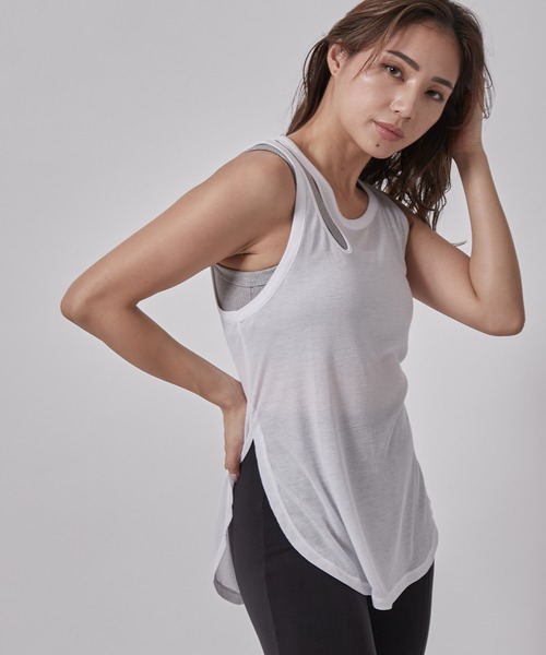 Alo Yoga（アロヨガ）の「【alo】Ribbed Peak Tank リブピークタンク（チューブトップ）」 - WEAR