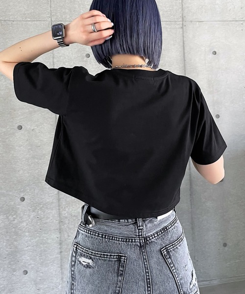 PAGEBOY(ページボーイ)の「ファブリックファンクションコンパクトT(Tシャツ/カットソー・レディース・オフホワイト/ターコイズブルー/ローズ/ブラック/グレイッシュベージュ・FREE)」の3枚目の写真