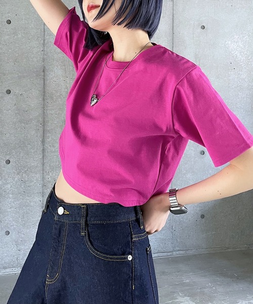 PAGEBOY(ページボーイ)の「ファブリックファンクションコンパクトT(Tシャツ/カットソー・レディース・オフホワイト/ターコイズブルー/ローズ/ブラック/グレイッシュベージュ・FREE)」の21枚目の写真