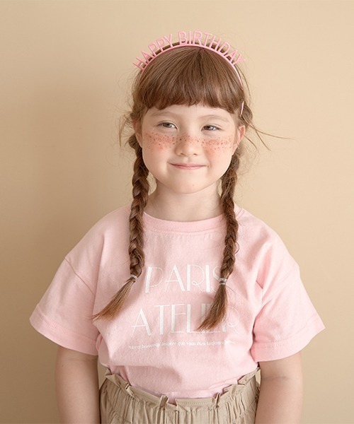 Lycee mine(リセマイン)の「【型崩れしないやわらかコットン】選べる10パターンオリジナルプリントTシャツ(Tシャツ/カットソー・キッズ・ピンク/モカ/チャコール/イエロー/ミント/ベージュ系/パープル/ブルーグレー/アイボリー/ライトブルー・110cm/120cm/130cm/140cm/150cm/100cm)」の10枚目の写真